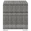 vidaXL Sun Lounger with Cushion and Tea Table Poly Rattan Grey