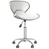 vidaXL Swivel Dining Chairs 2 pcs White Faux Leather