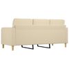vidaXL 3-Seater Sofa Cream 180 cm Fabric