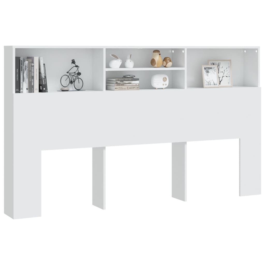vidaXL Headboard Cabinet White 180x19x103.5 cm