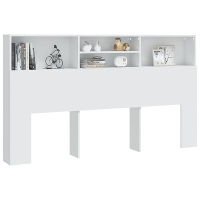 vidaXL Headboard Cabinet White 180x19x103.5 cm, white vidaXL Headboard Cabinet White 180x19x103.5 cm