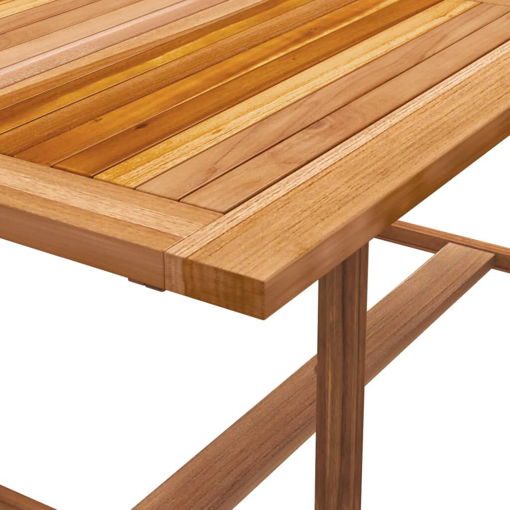 vidaXL 5 Piece Garden Dining Set Solid Wood Acacia and Textilene