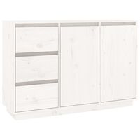 vidaXL Sideboard White 111x34x75 cm Solid Wood Pine, white vidaXL Sideboard White 111x34x75 cm Solid Wood Pine