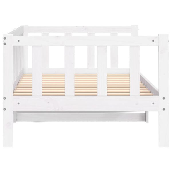 vidaXL Day Bed without Mattress White Solid Wood Pine 90x200cm