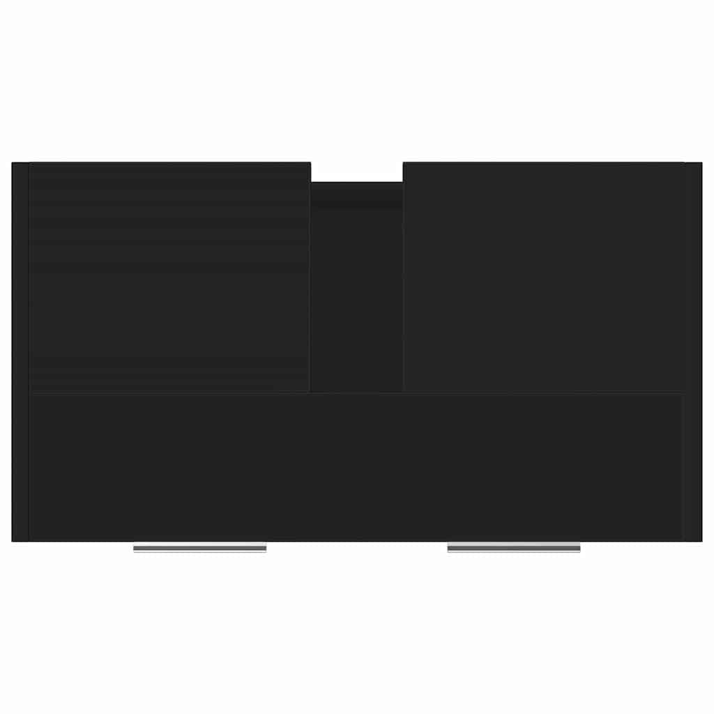 vidaXL Bathroom Cabinet Black 60x33x61 cm Engineered Wood