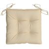 vidaXL Chair Cushions 6 pcs Beige 40x40x7 cm Oxford Fabric