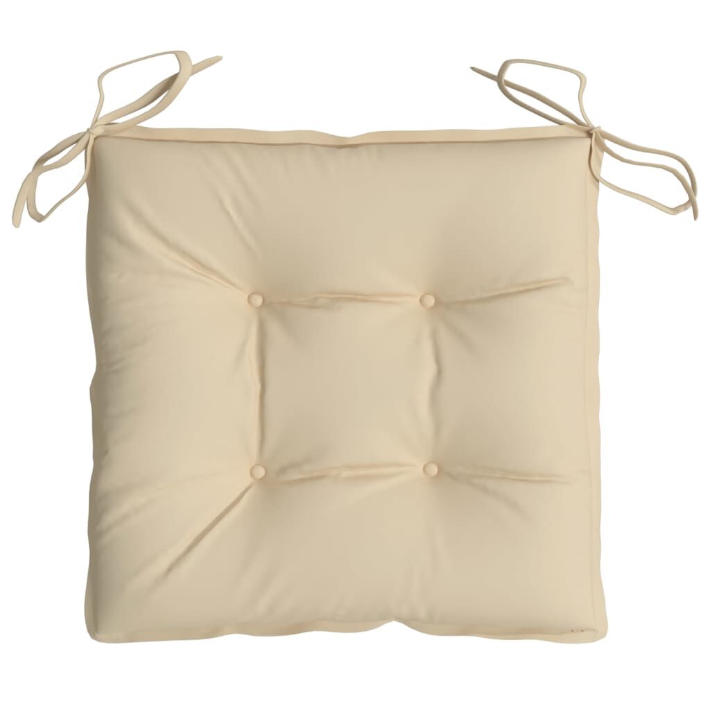 vidaXL Chair Cushions 6 pcs Beige 40x40x7 cm Oxford Fabric