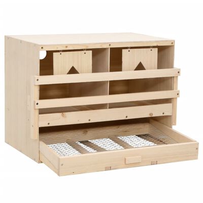 vidaXL Chicken Laying Nest 2 Compartments 63x40x45 cm Solid Pine Wood,  vidaXL Chicken Laying Nest 2 Compartments 63x40x45 cm Solid Pine Wood