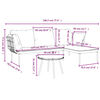 vidaXL 3 Piece Garden Lounge Set with Beige Cushions Poly Rattan