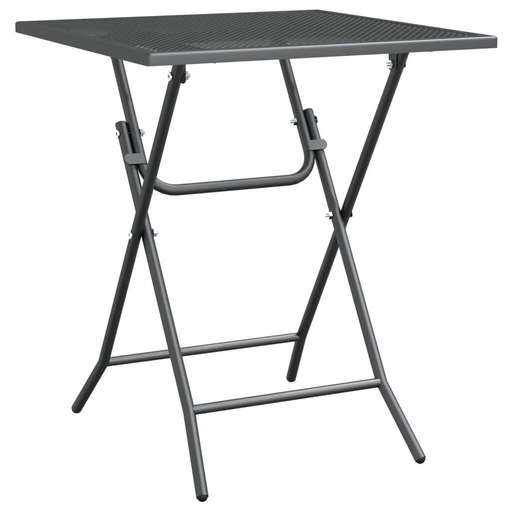 vidaXL Garden Table 60x60x72 cm Expanded Metal Mesh Anthracite