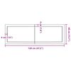 vidaXL Table Top Light Brown 120x40x(2-4) cm Treated Solid Wood Oak