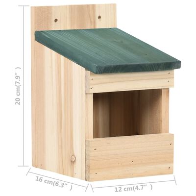 vidaXL Bird Houses 4 pcs 12x16x20 cm Firwood,  vidaXL Bird Houses 4 pcs 12x16x20 cm Firwood