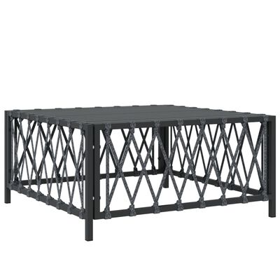 vidaXL 7 Piece Garden Lounge Set with Cushions Anthracite Steel, anthracite vidaXL 7 Piece Garden Lounge Set with Cushions Anthracite Steel
