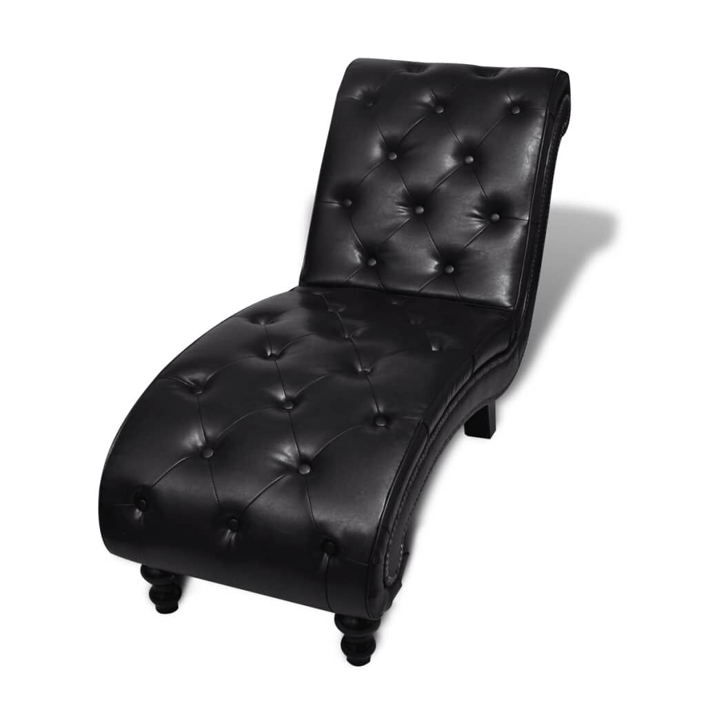 vidaXL Chaise Longue Brown Faux Leather