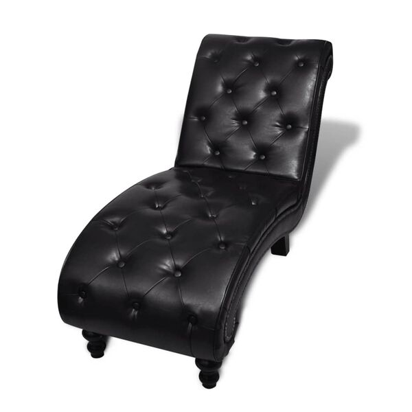 vidaXL Chaise Longue Brown Faux Leather