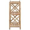 vidaXL 3-Tier Square Bamboo Shelf