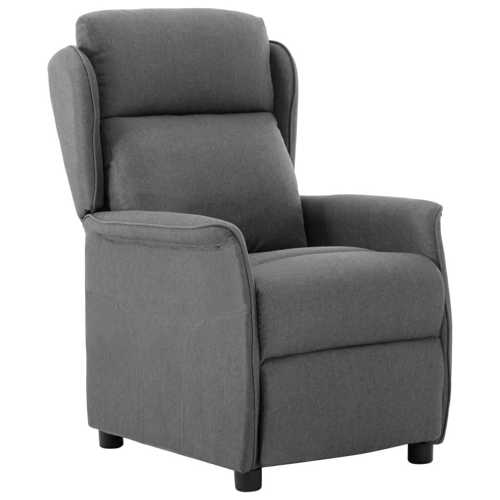 vidaXL Recliner Chair Light Grey Fabric