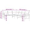 vidaXL Garden Corner Sofa Anthracite Steel and Textilene