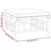vidaXL 4 Piece Garden Lounge Set with Cream White Cushions Bamboo