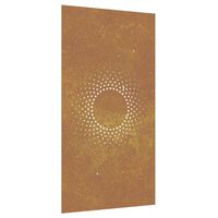 vidaXL Garden Wall Decoration 105x55 cm Corten Steel Sun Design