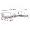 vidaXL 7 Piece Garden Lounge Set with Cushions Anthracite Poly Rattan