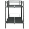 vidaXL Bunk Bed without Mattress Black Metal 90x200cm