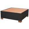 vidaXL 7 Piece Garden Lounge Set with Cushions Poly Rattan Black