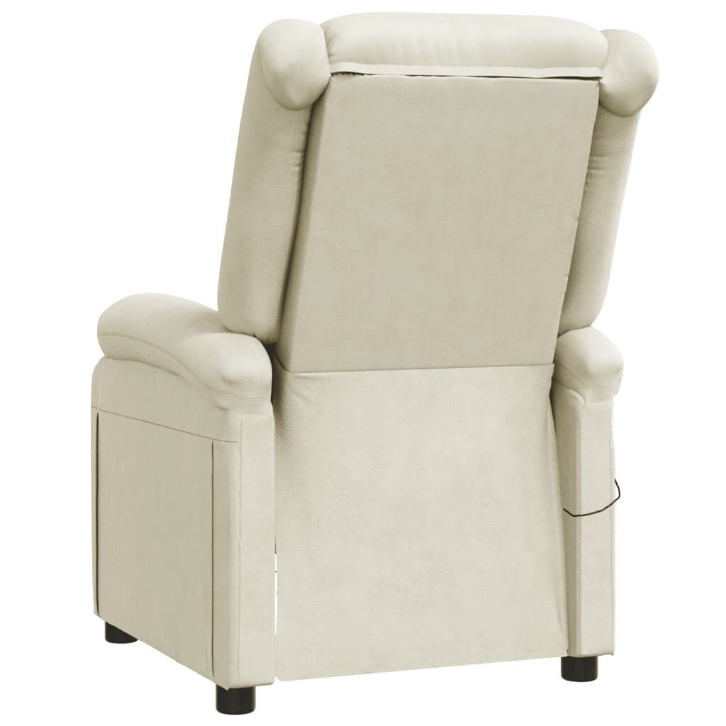 vidaXL Massage Chair Cream Faux Leather