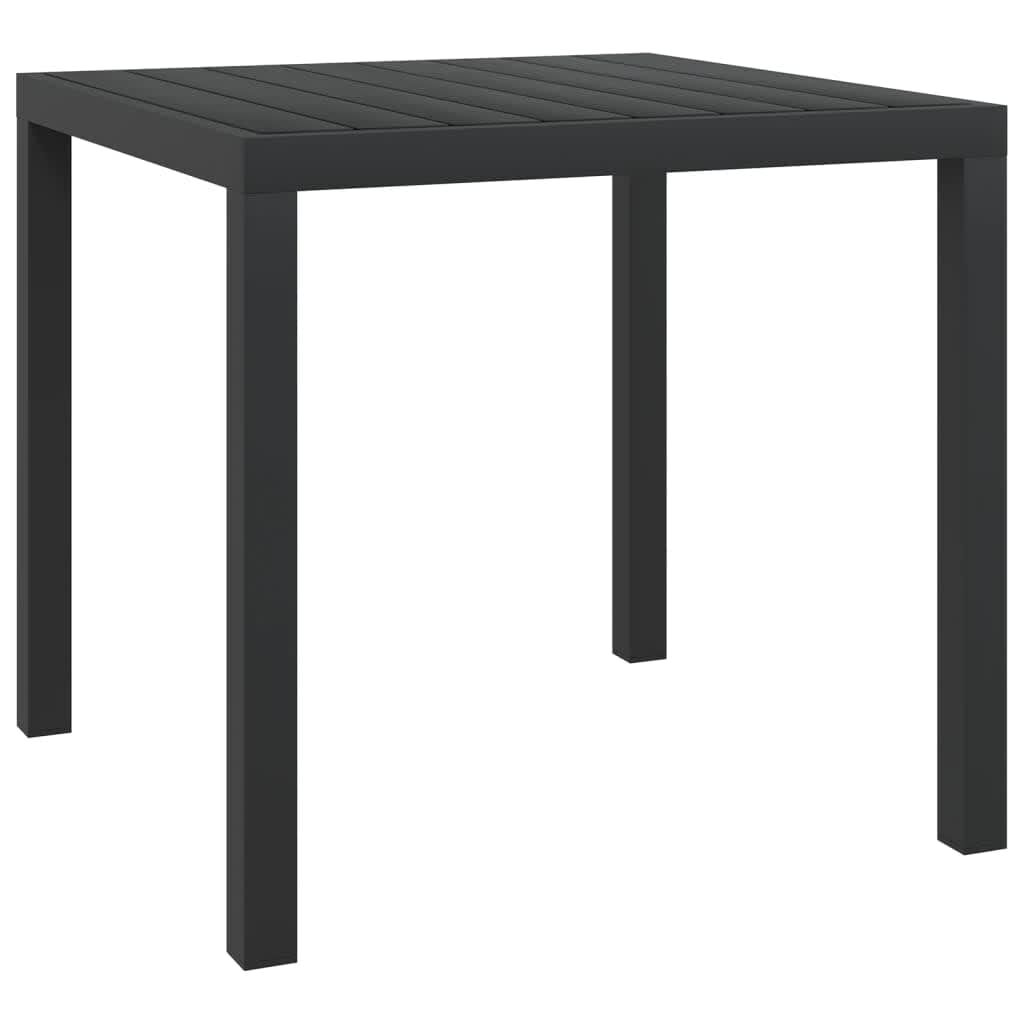 vidaXL 3 Piece Garden Dining Set with Cushions Poly Rattan Black