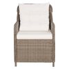 vidaXL Outdoor Chairs with Cushions 2 pcs Poly Rattan Brown