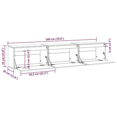 vidaXL TV Cabinets 3 pcs Solid Wood Pine