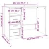 vidaXL Desk with Drawers White 102x50x76 cm Engineered Wood