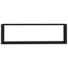 vidaXL Wall Cube Shelf 2 pcs Black 100x15x30 cm Engineered Wood