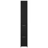 vidaXL Bathroom Cabinet Black 25x26.5x170 cm Engineered Wood