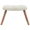 vidaXL Rocking Chair with a Stool Cream White Velvet