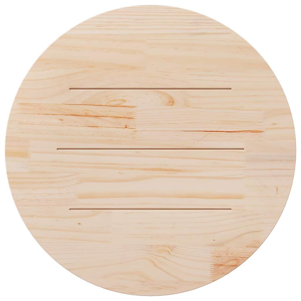 vidaXL Table Top Ø80x2.5 cm Solid Wood Pine