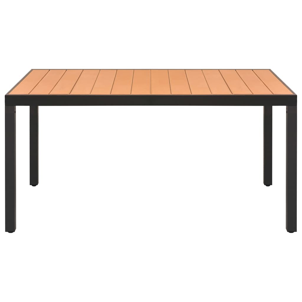vidaXL 7 Piece Garden Dining Set Black and Brown