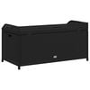 vidaXL Storage Bench Black 100x50x52 cm Poly Rattan and Acacia Wood