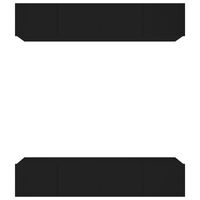 vidaXL TV Cabinets 4 pcs Black 80x30x30 cm Engineered Wood