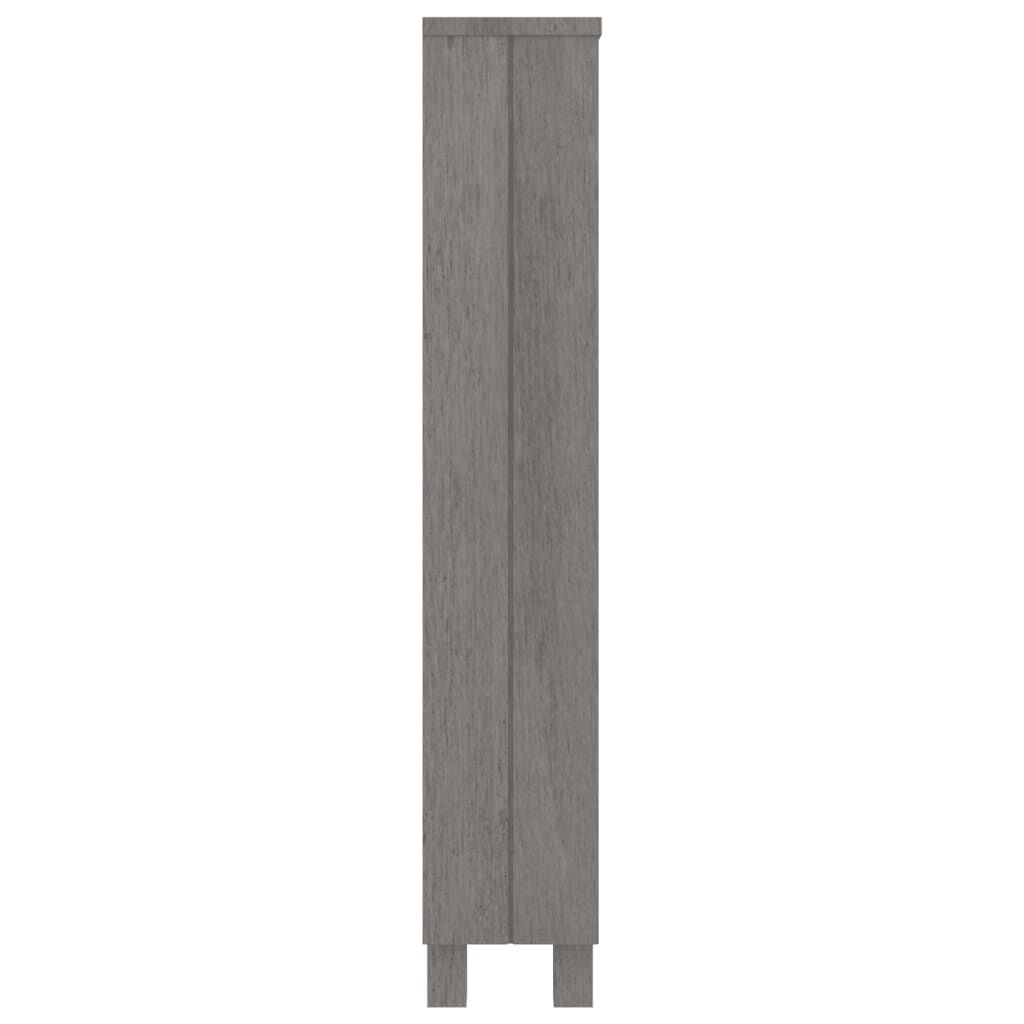 vidaXL CD Cabinet HAMAR Light Grey 45x18x100 cm Solid Wood Pine