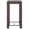 vidaXL 5 Piece Garden Bar Set with Cushions Poly Rattan Brown