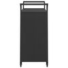 vidaXL Bar Cart with Drawer Black 100x45x97 cm Poly Rattan