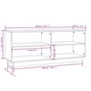 vidaXL Shoe Cabinet 110x34x45 cm Solid Wood Pine