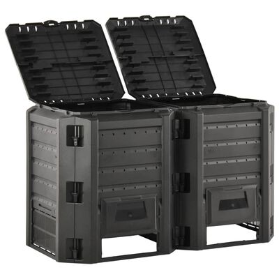 vidaXL Garden Composter Black 800 L,  vidaXL Garden Composter Black 800 L