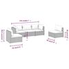 vidaXL 5 Piece Garden Lounge Set with Cushions Poly Rattan Grey