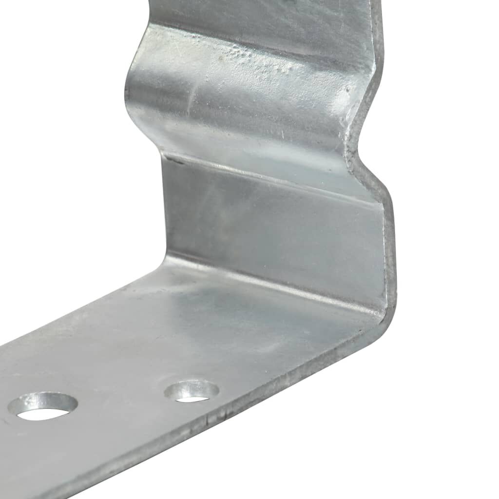 vidaXL Fence Anchors 2 pcs Silver 14x6x15 cm Galvanised Steel
