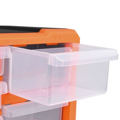 vidaXL Multi-drawer Organiser with 39 Drawers 38x16x47 cm, orange and black vidaXL Multi-drawer Organiser with 39 Drawers 38x16x47 cm