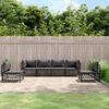 vidaXL 6 Piece Garden Lounge Set with Cushions Anthracite Steel