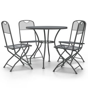 vidaXL 5 Piece Garden Dining Set Expanded Metal Mesh Anthracite