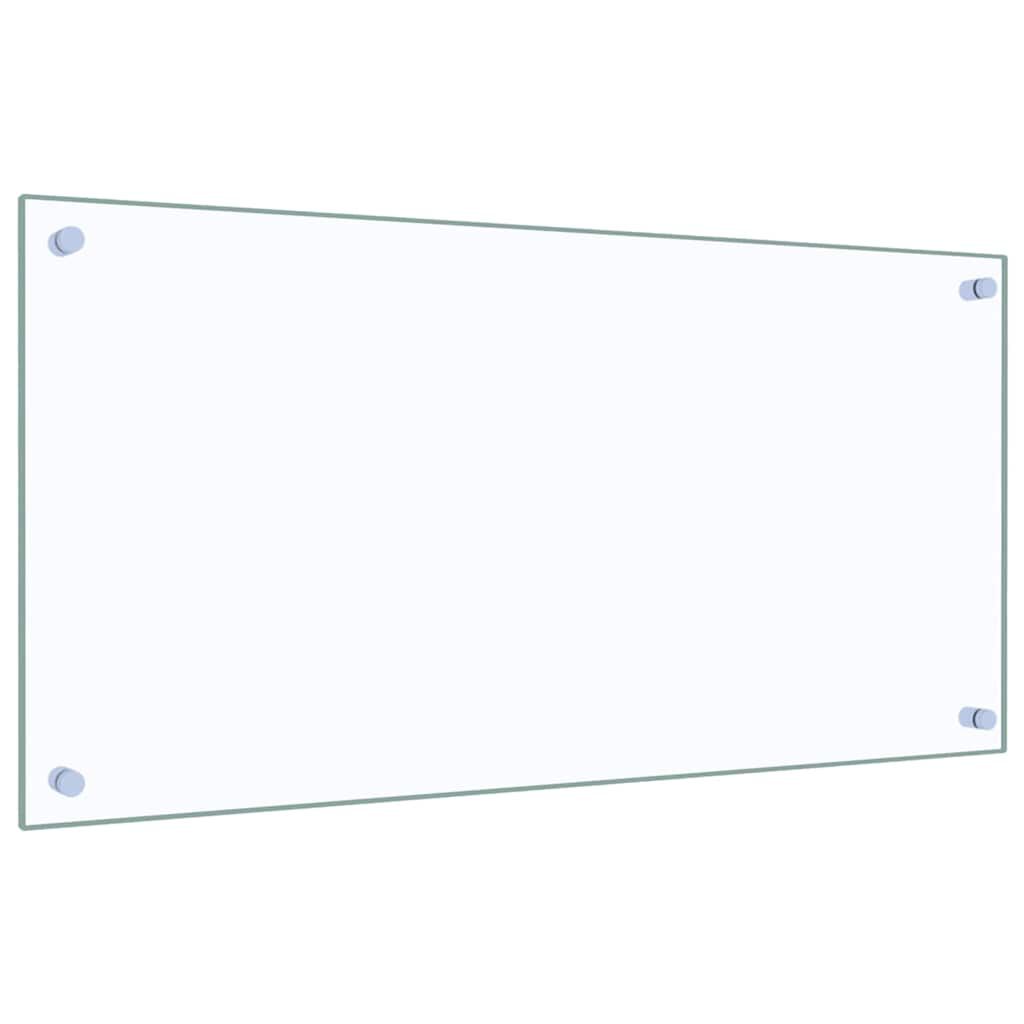 vidaXL Kitchen Backsplash Transparent 80 x 40 cm Tempered Glass